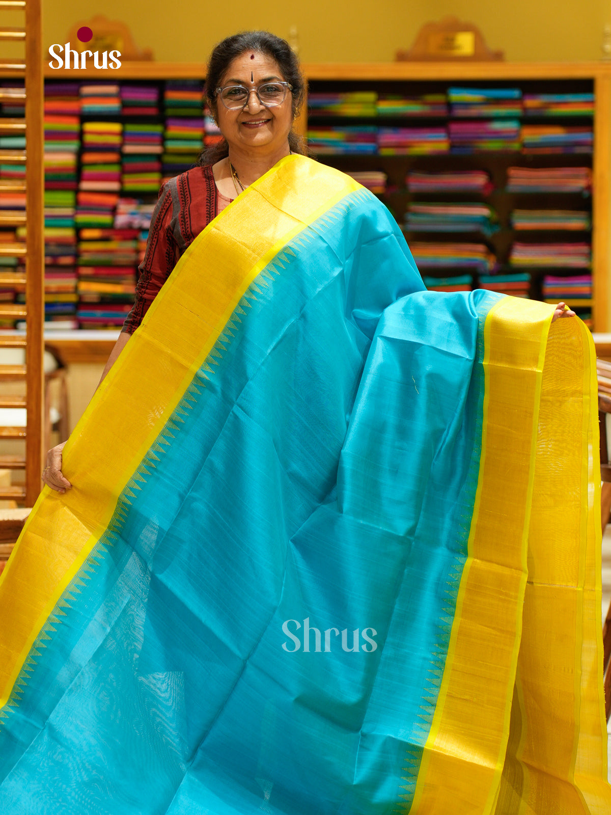 Silk Cotton Saree - EFS20052 - Shop on Shrus.com