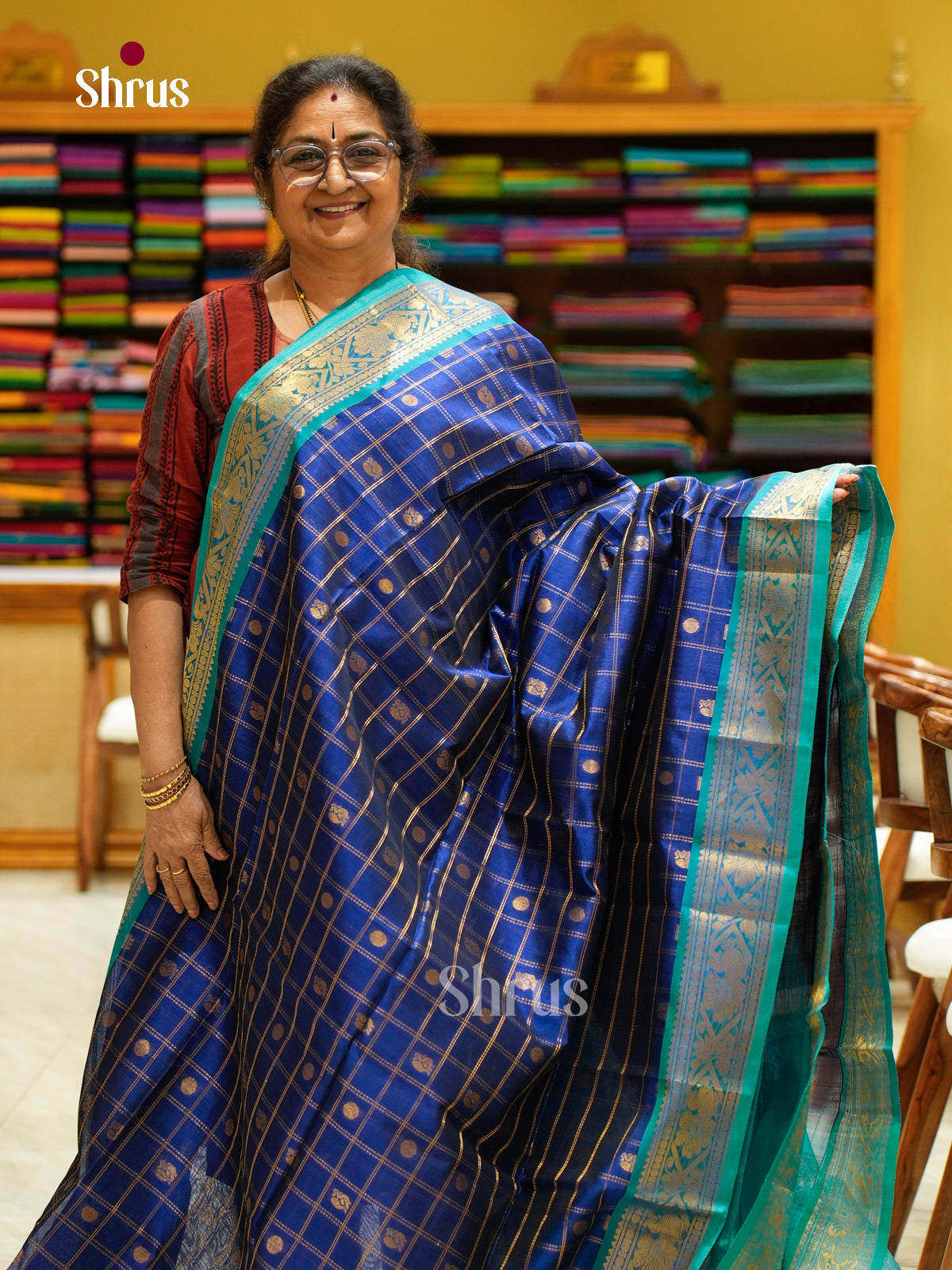 Silk Cotton Saree - EFS20062 - Shop on Shrus.com