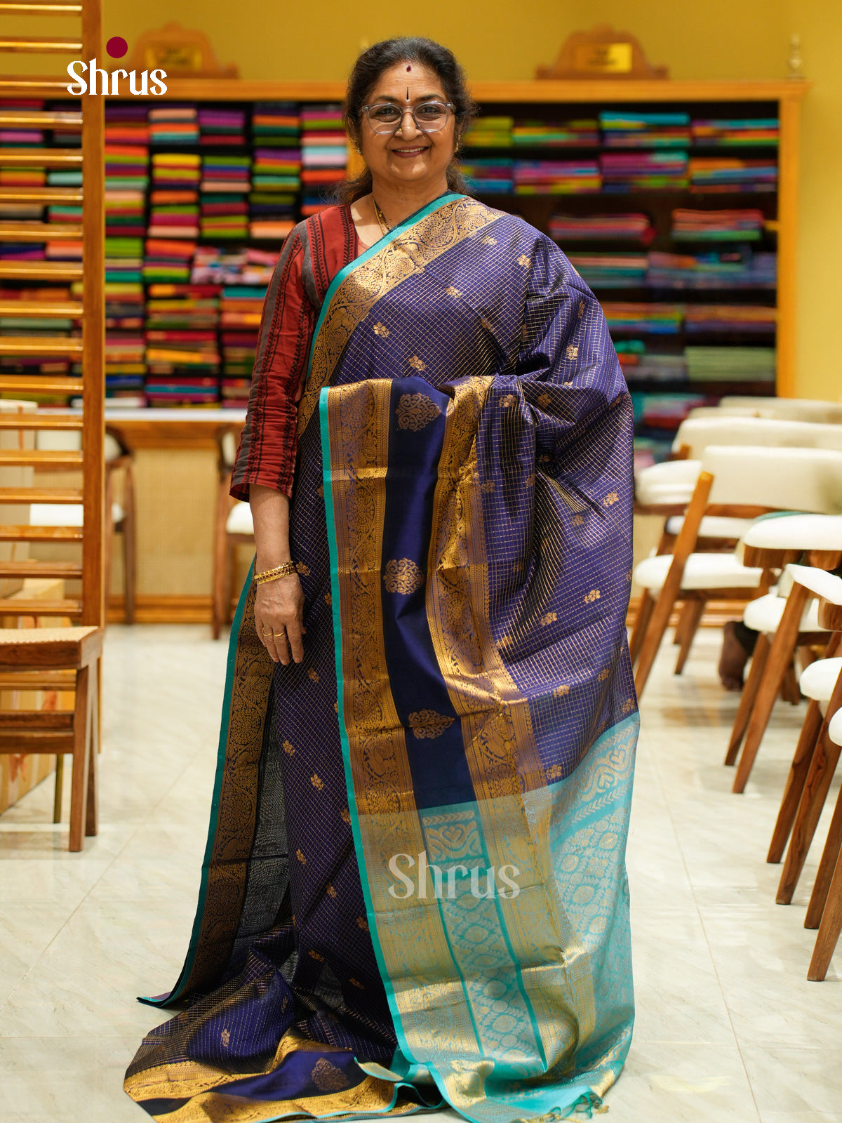 Silk Cotton Saree - EFS20071 - Shop on Shrus.com