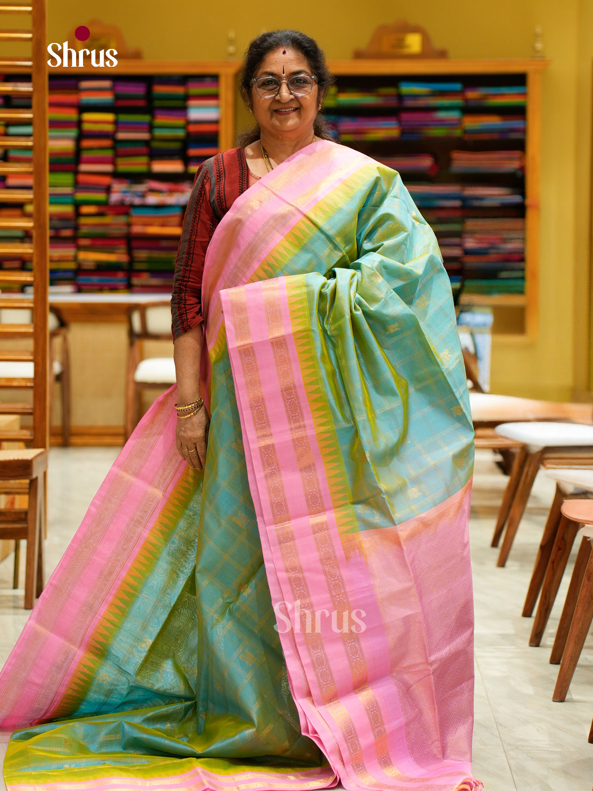 Silk Cotton Saree - EFS20075 - Shop on Shrus.com