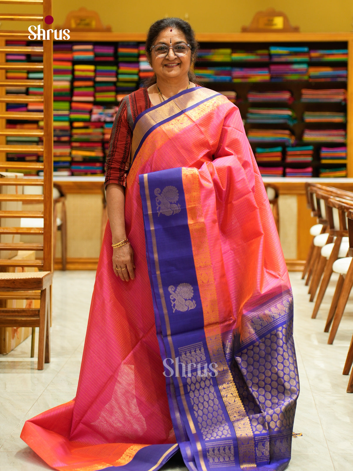 Silk Cotton Saree - EFS20082 - Shop on Shrus.com