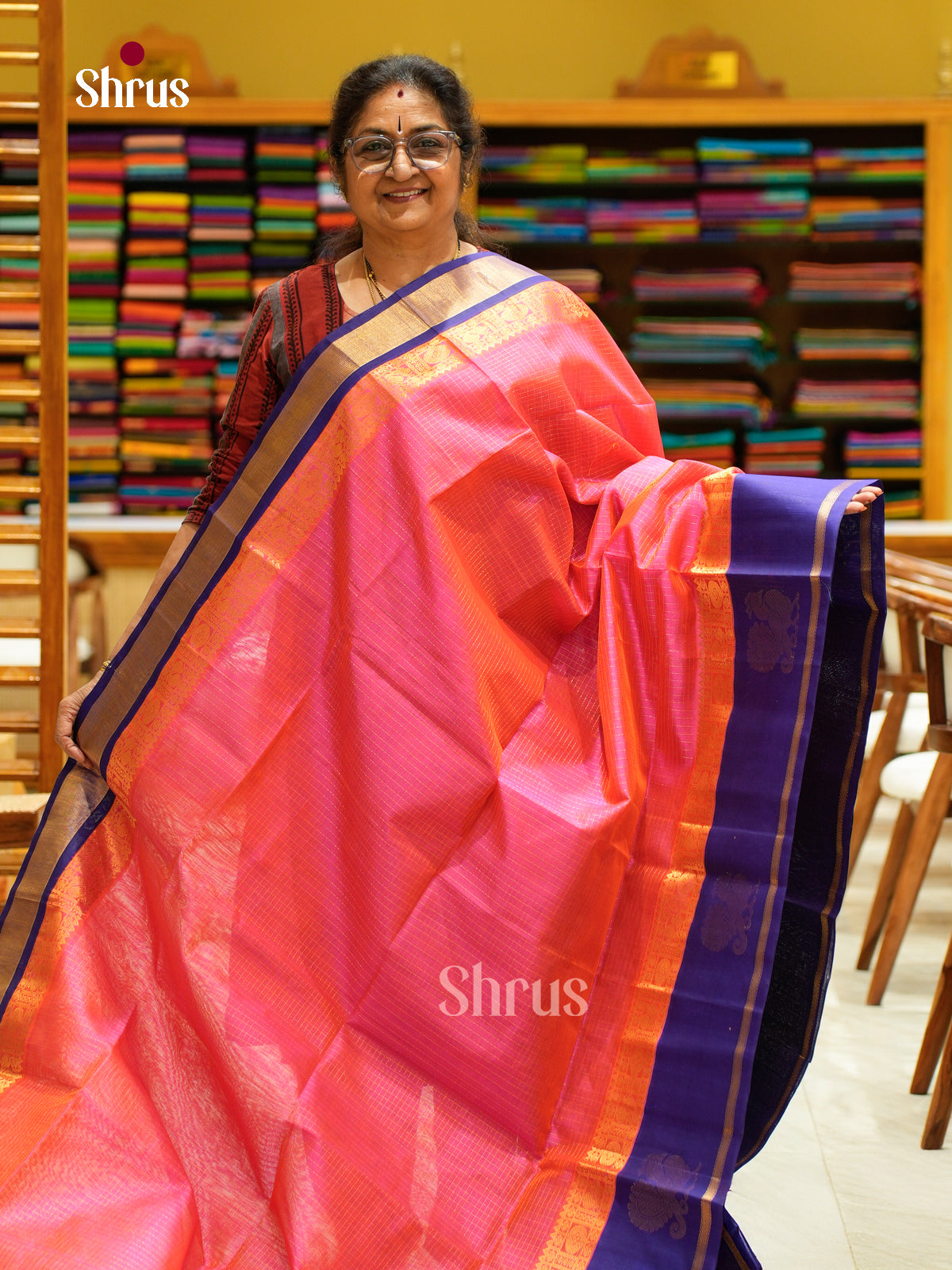 Silk Cotton Saree - EFS20082 - Shop on Shrus.com