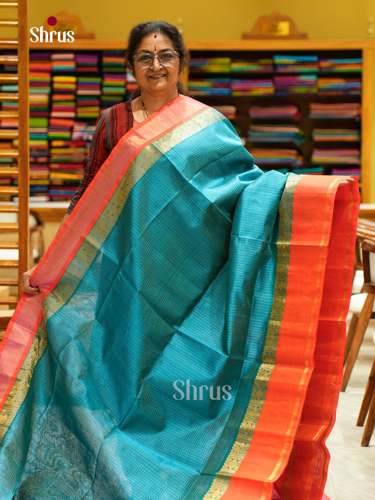Silk Cotton Saree - EFS20084 - Shop on Shrus.com