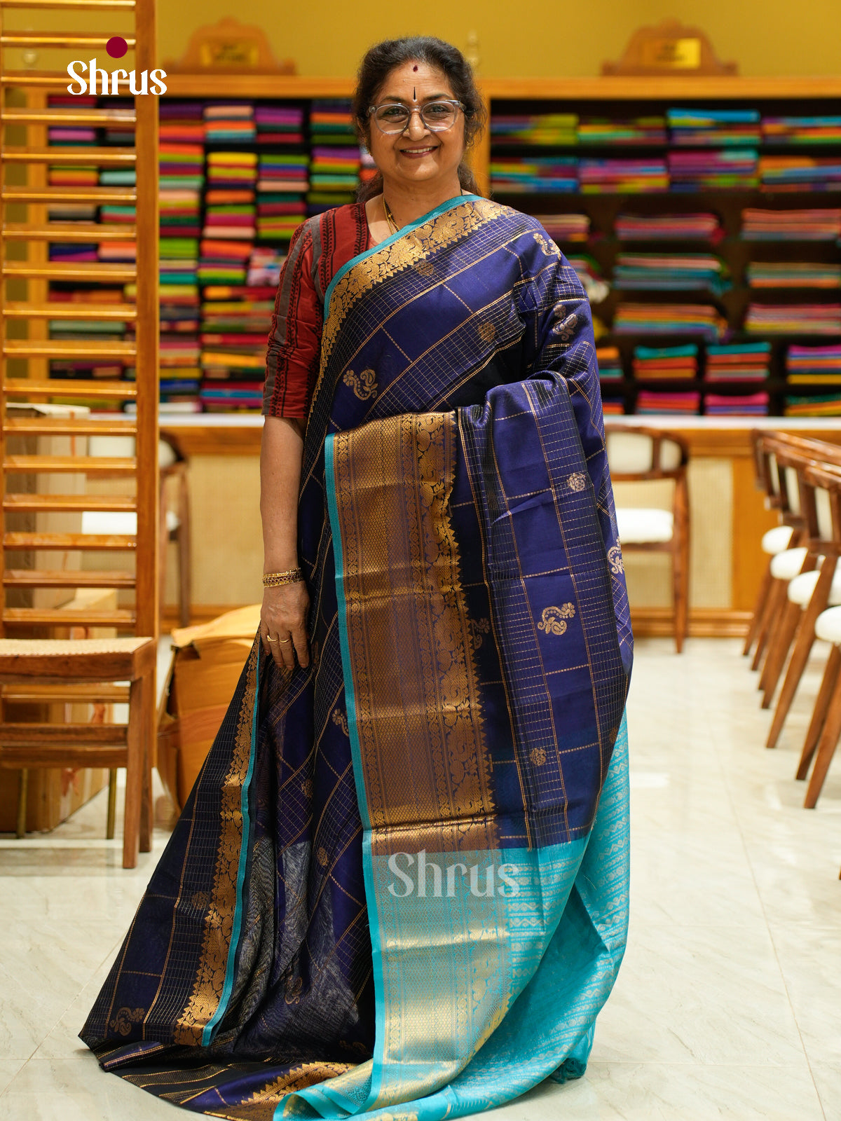 Silk Cotton Saree - EFS20089 - Shop on Shrus.com