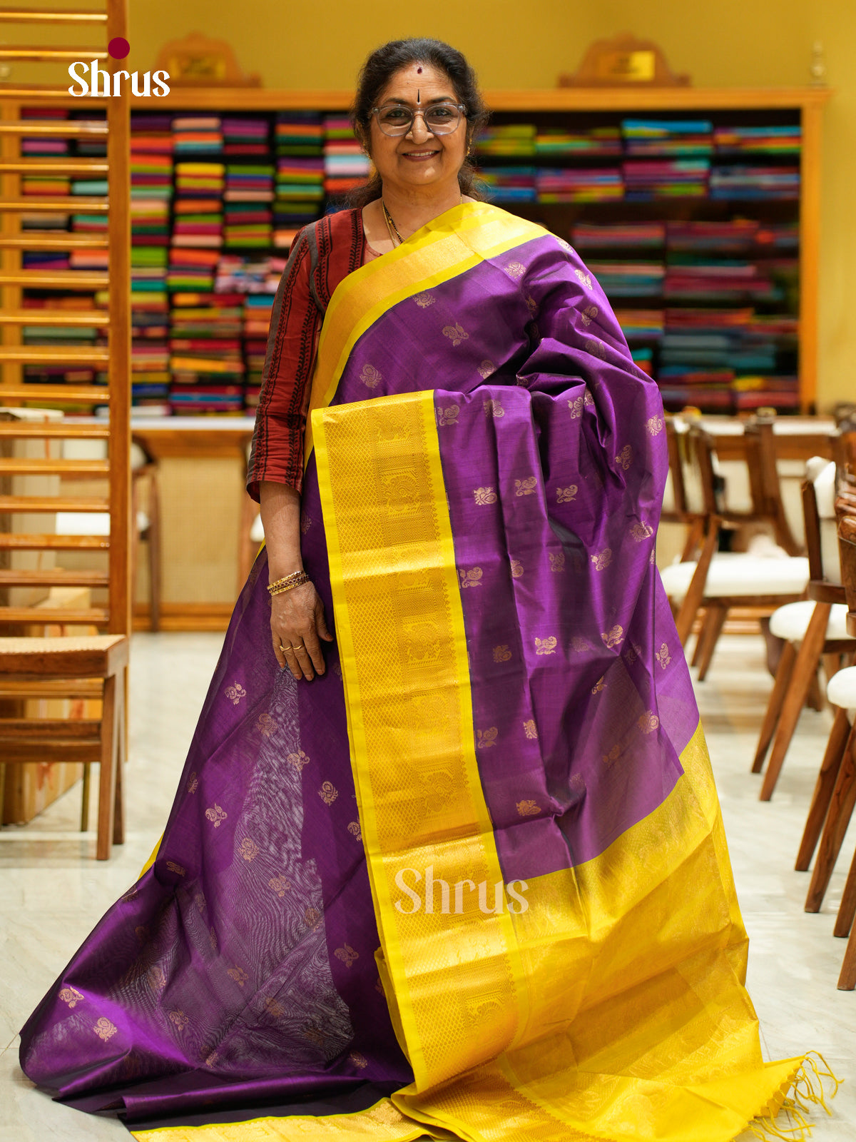 Silk Cotton Saree - EFS20101 - Shop on Shrus.com