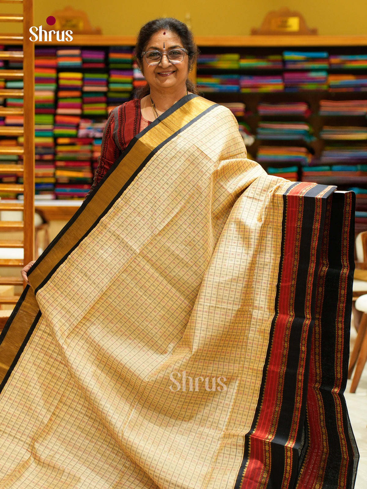 Silk Cotton Saree - EFS20109 - Shop on Shrus.com