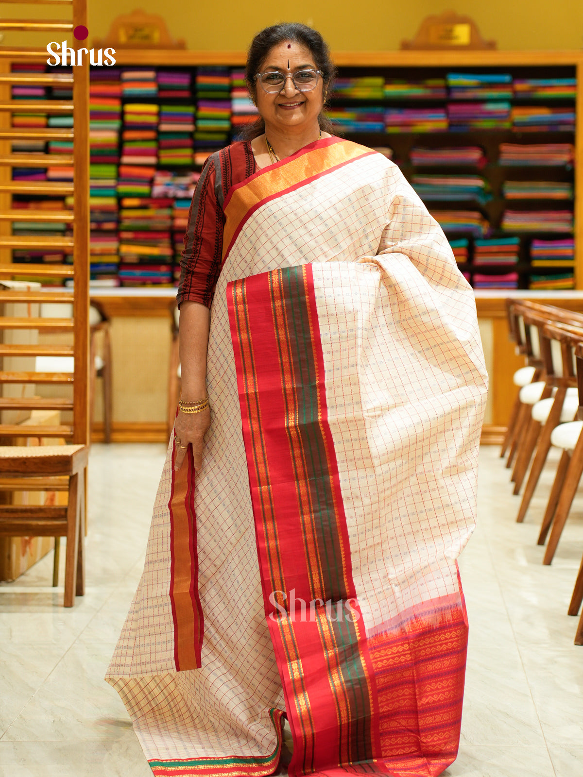 Silk Cotton Saree - EFS20110 - Shop on Shrus.com