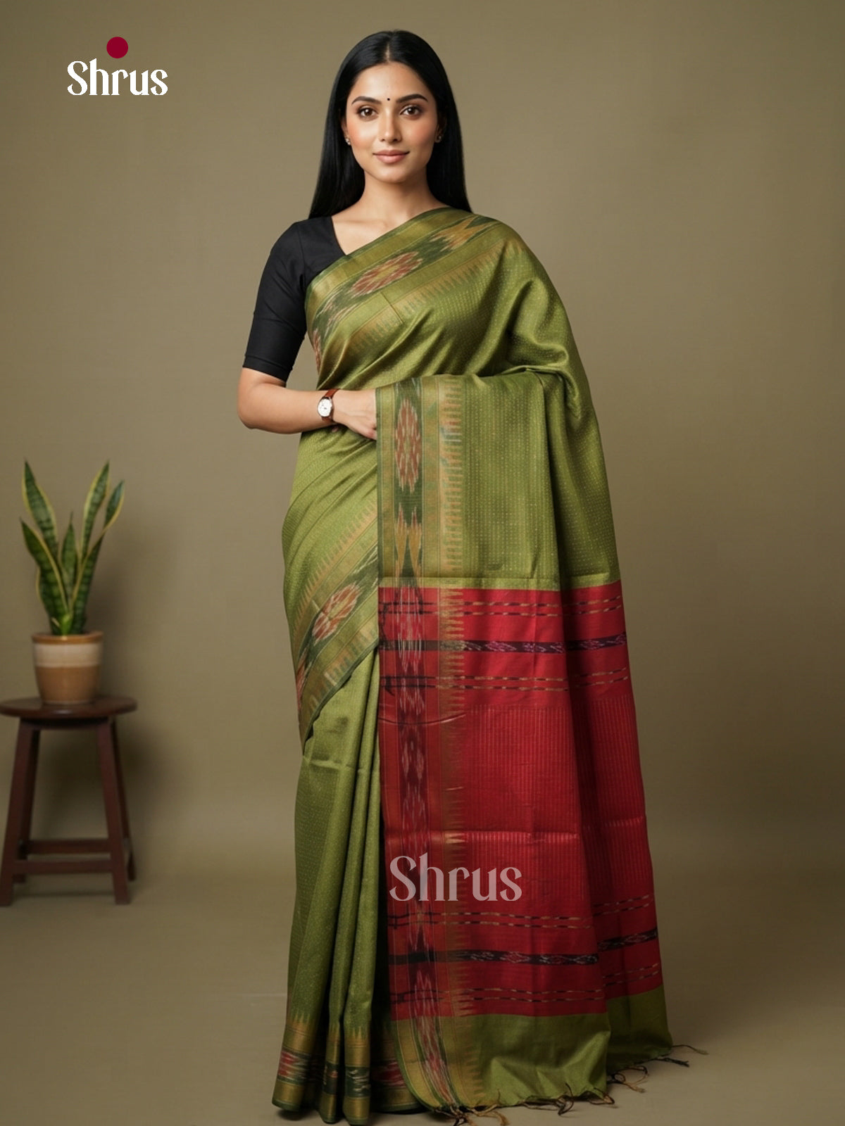 Semi Rawsilk Saree - EFS20147 - Shop on Shrus.com