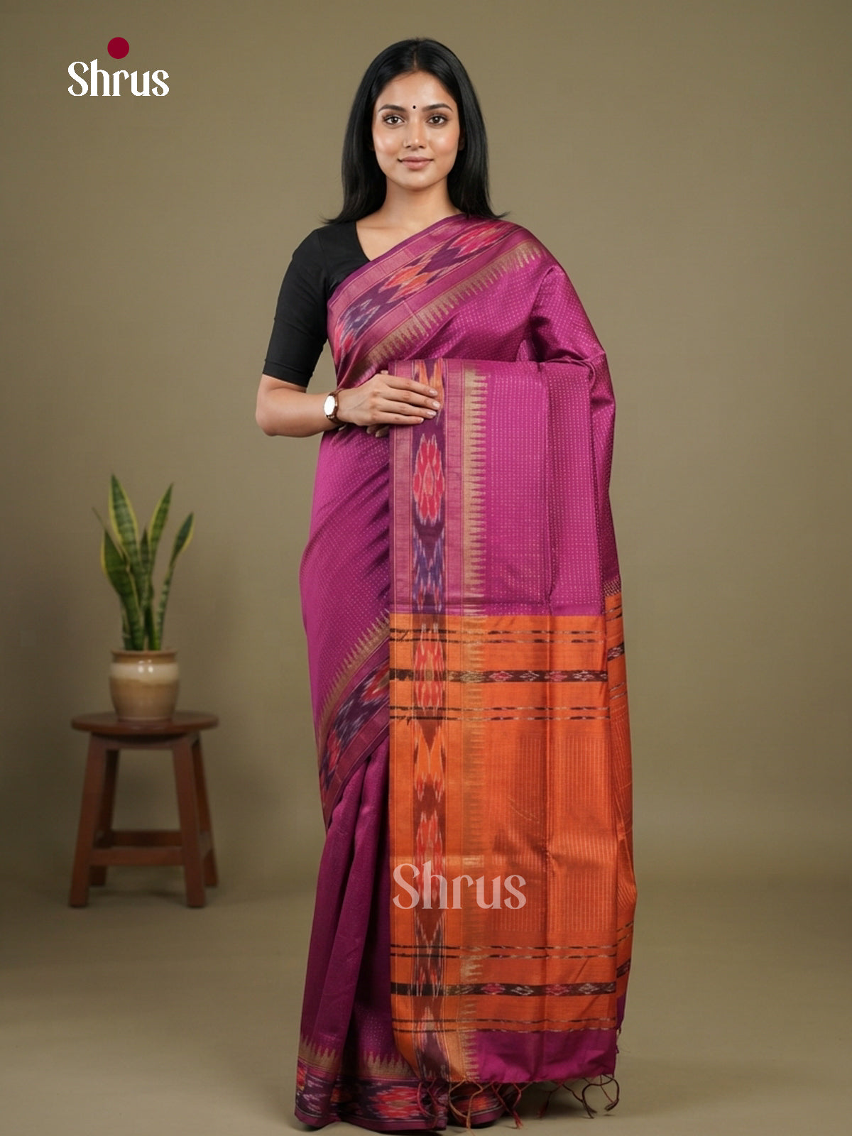 Semi Rawsilk Saree - EFS20150 - Shop on Shrus.com