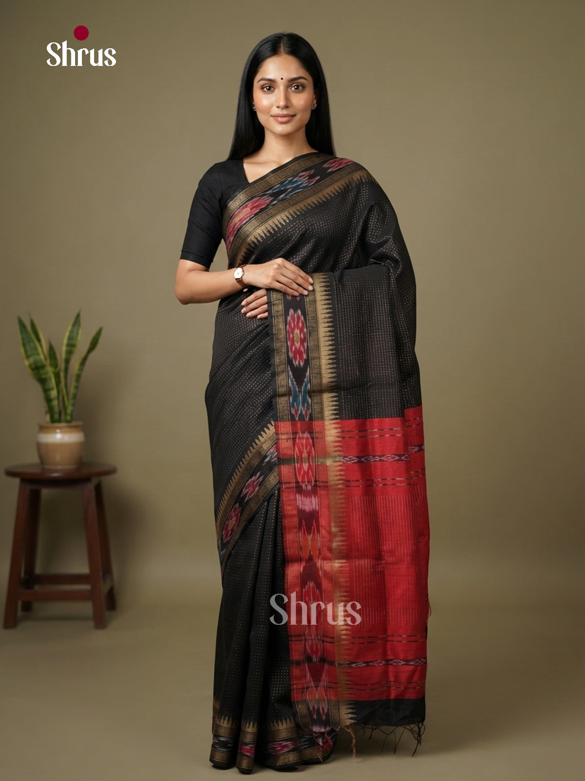Semi Rawsilk Saree - EFS20155 - Shop on Shrus.com