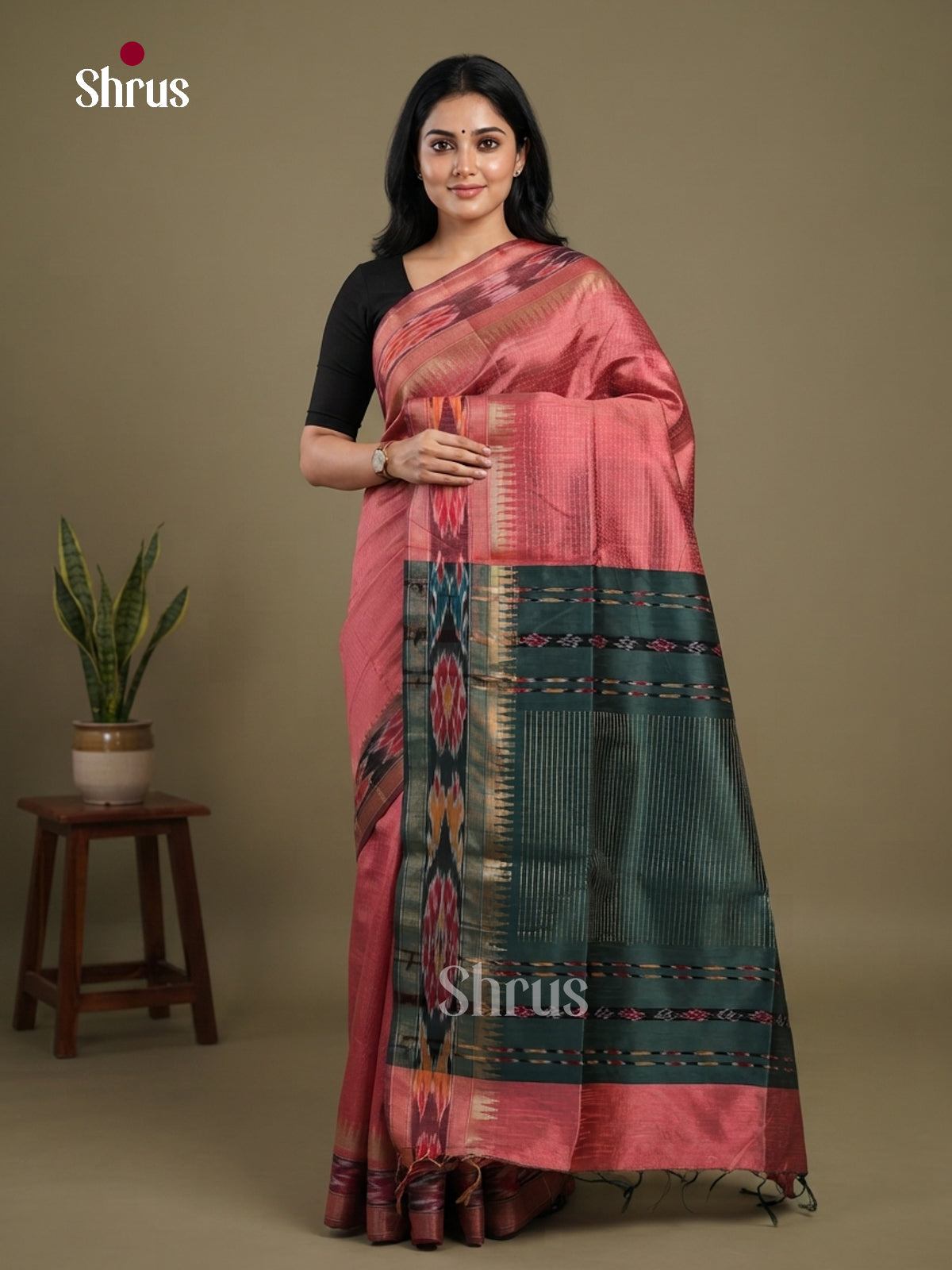 Semi Rawsilk Saree - EFS20156 - Shop on Shrus.com