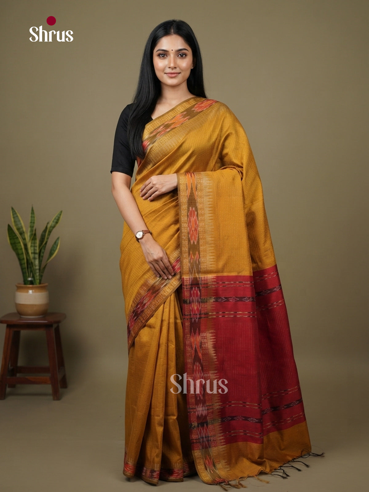 Semi Rawsilk Saree - EFS20164 - Shop on Shrus.com