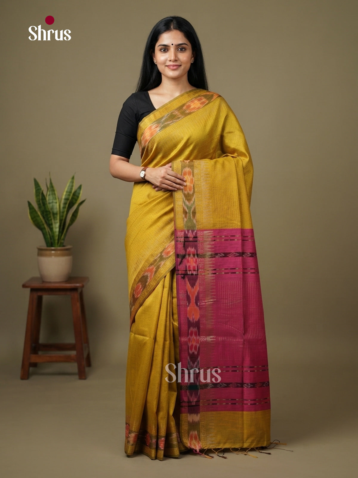 Semi Rawsilk Saree - EFS20175 - Shop on Shrus.com