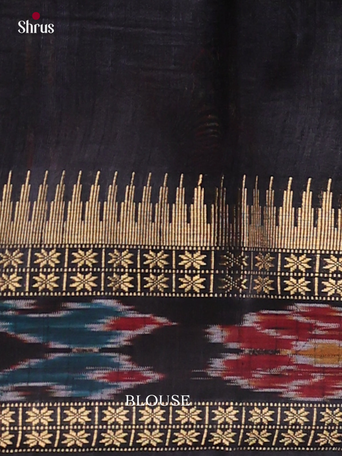 Maroon & Black - Semi Rawsilk Saree - Shop on Shrus.com