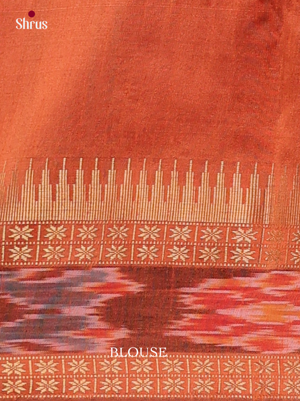 Violet& Orange - Semi Rawsilk Saree - Shop on Shrus.com