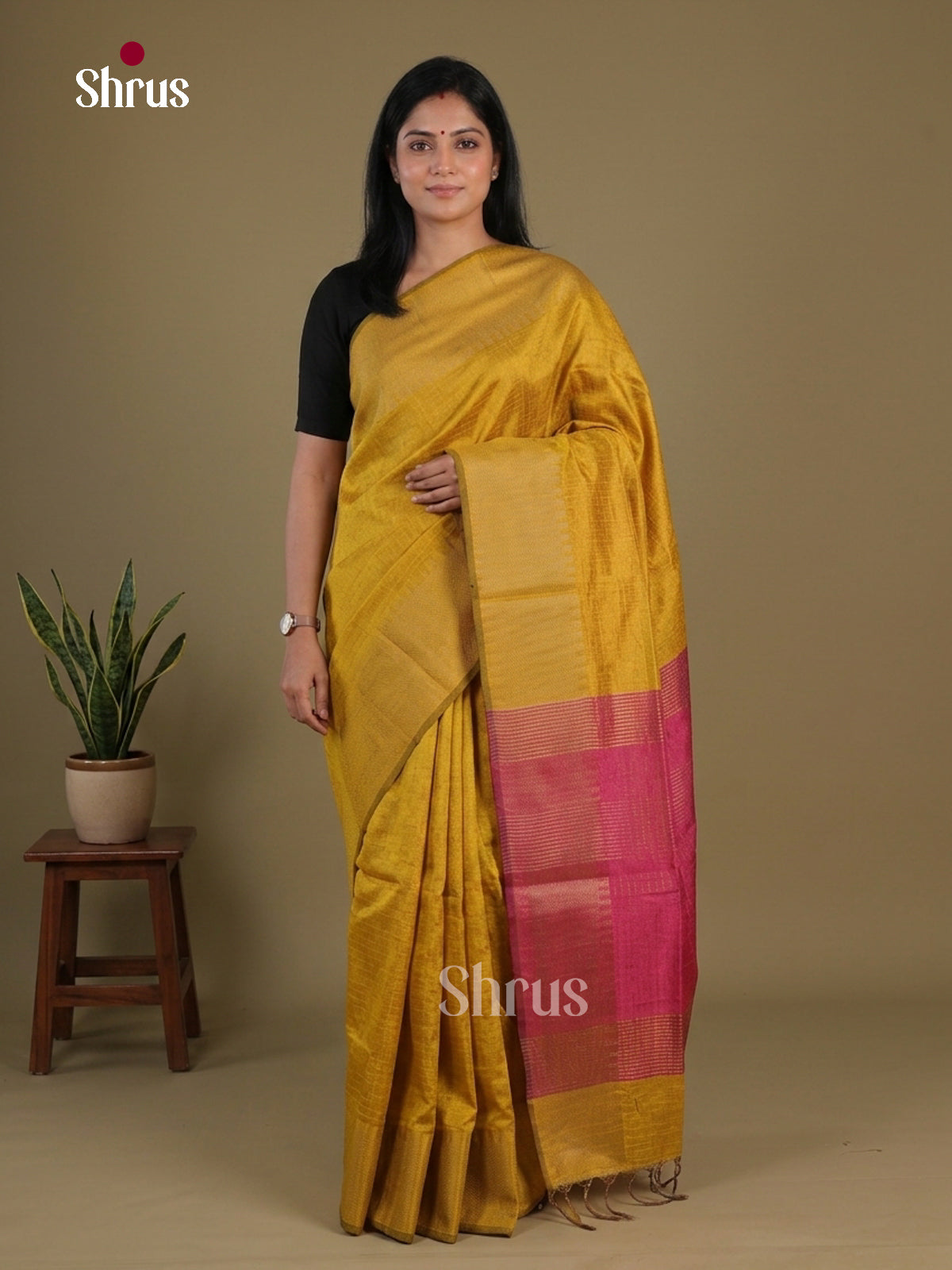 Semi Rawsilk Saree - EFS20186 - Shop on Shrus.com