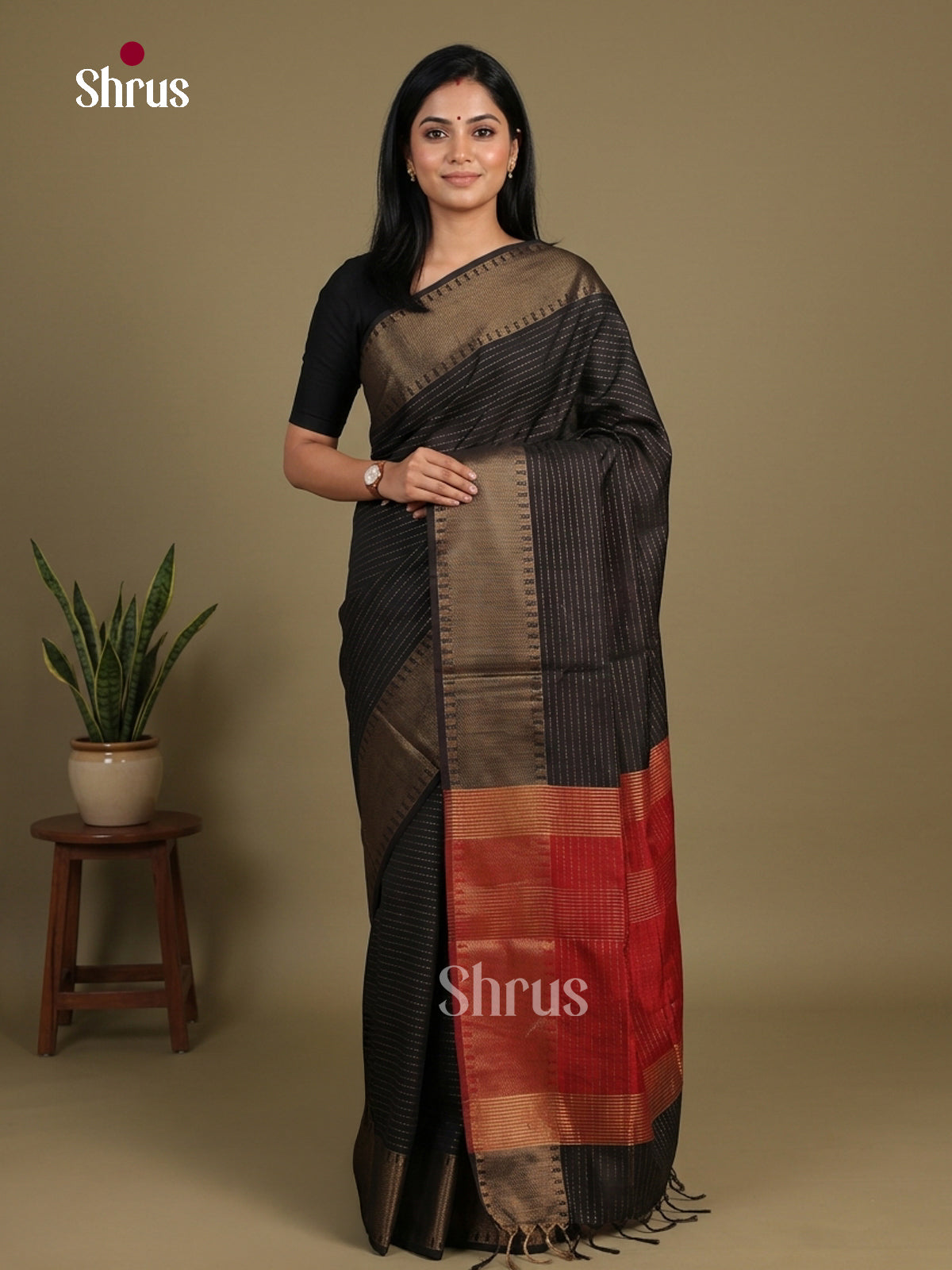 Semi Rawsilk Saree - EFS20189 - Shop on Shrus.com