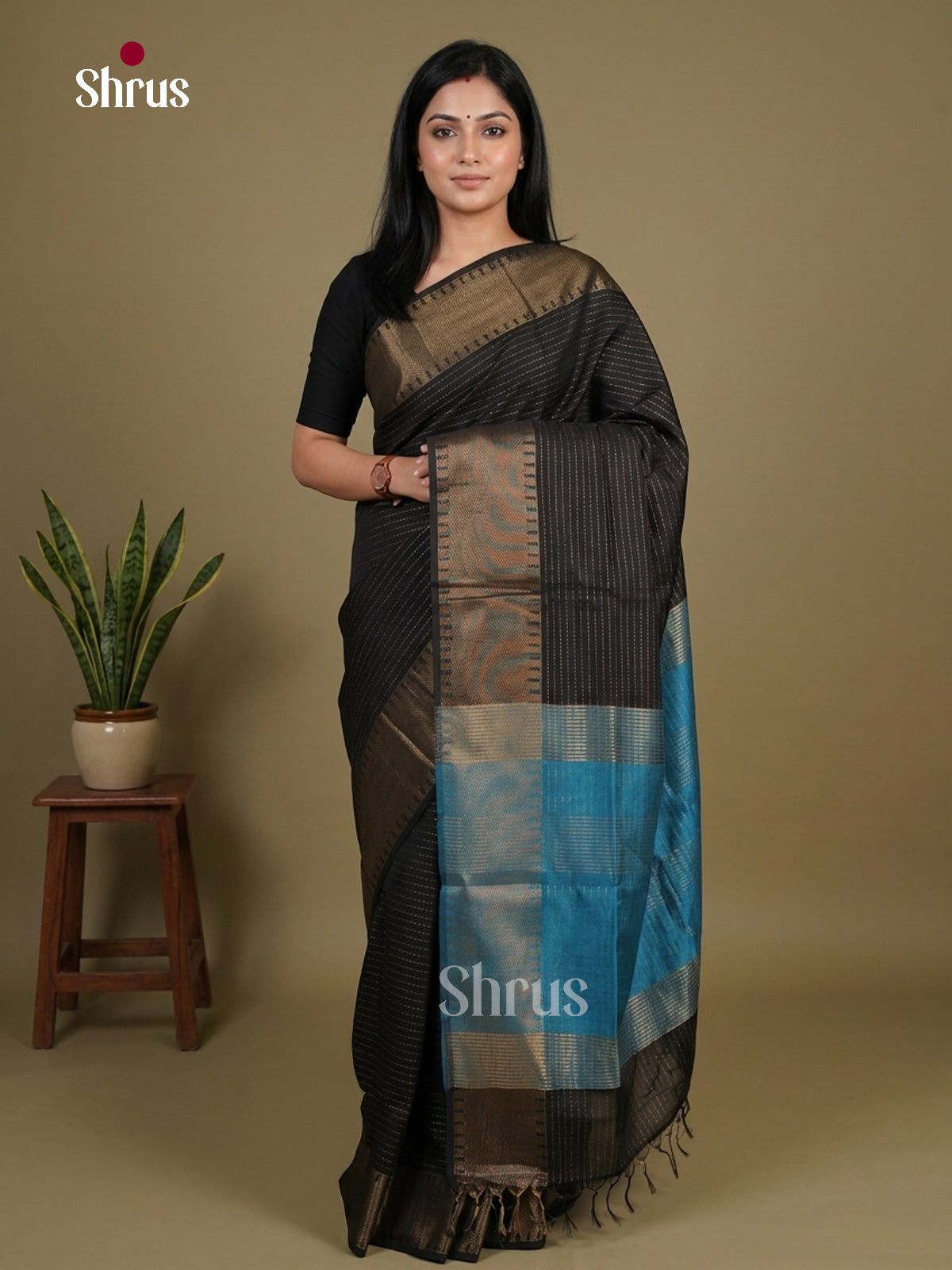 Semi Rawsilk Saree - EFS20194 - Shop on Shrus.com