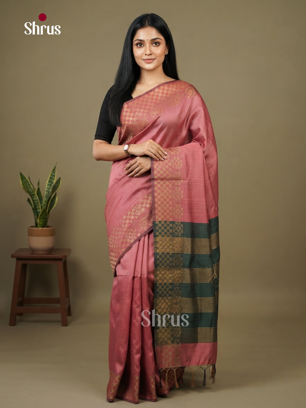 Semi Rawsilk Saree - EFS20221 - Shop on Shrus.com