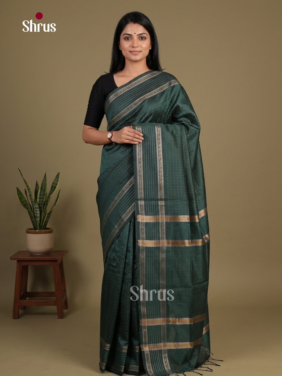 Semi Rawsilk Saree - EFS20232 - Shop on Shrus.com