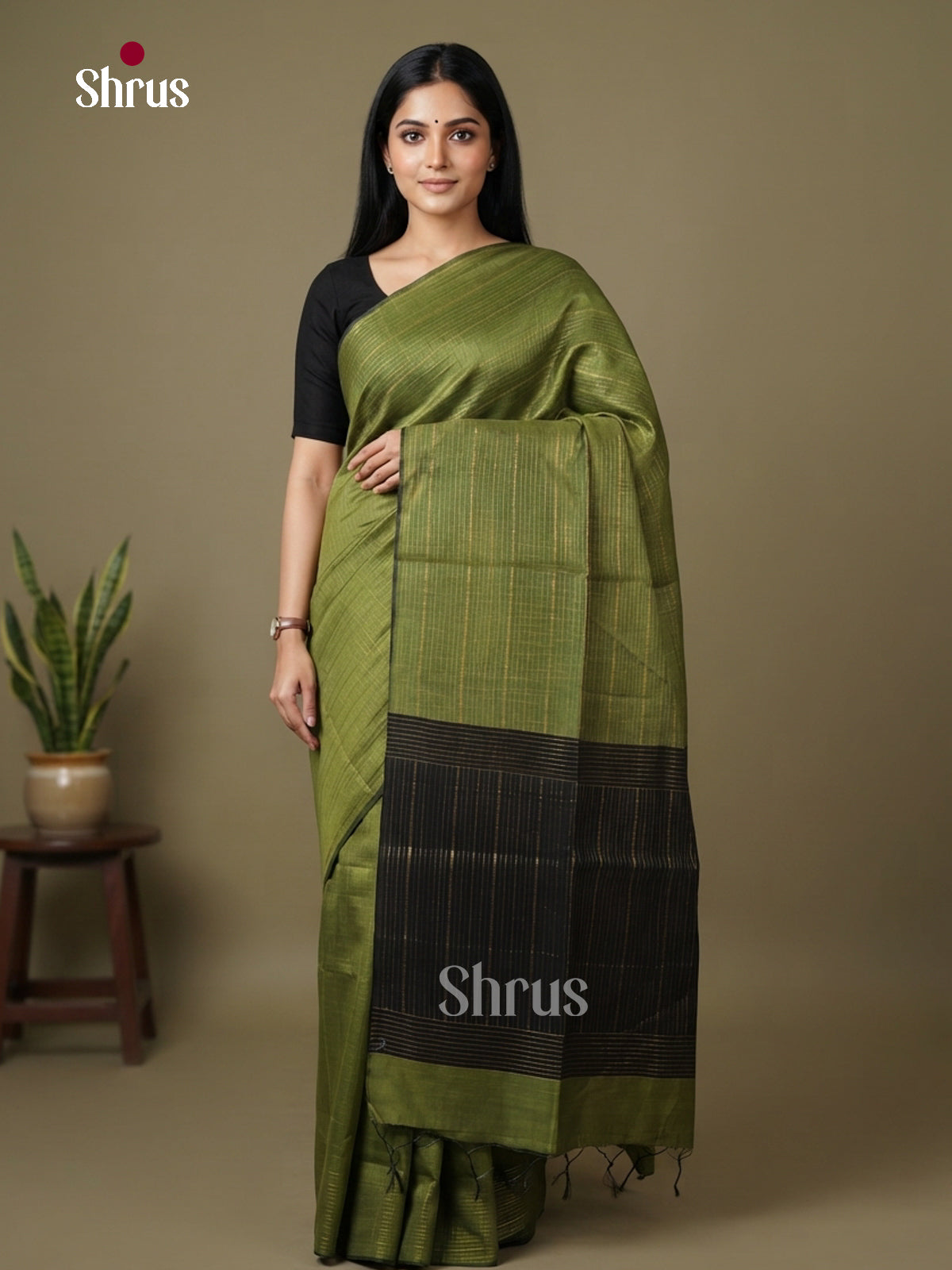 Semi Rawsilk Saree - EFS20243 - Shop on Shrus.com