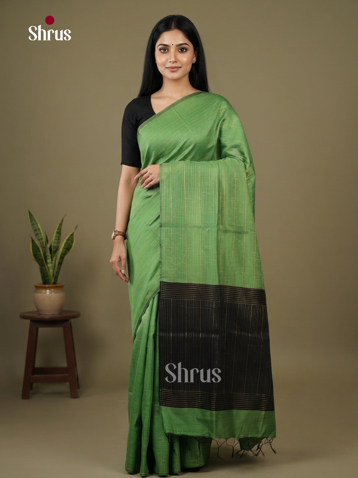Semi Rawsilk Saree - EFS20244 - Shop on Shrus.com