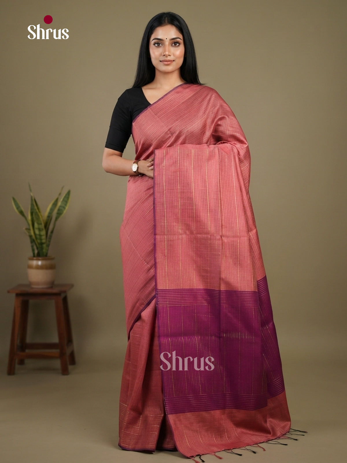 Semi Rawsilk Saree - EFS20247 - Shop on Shrus.com