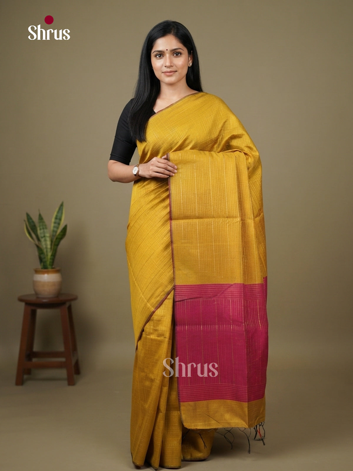 Semi Rawsilk Saree - EFS20255 - Shop on Shrus.com