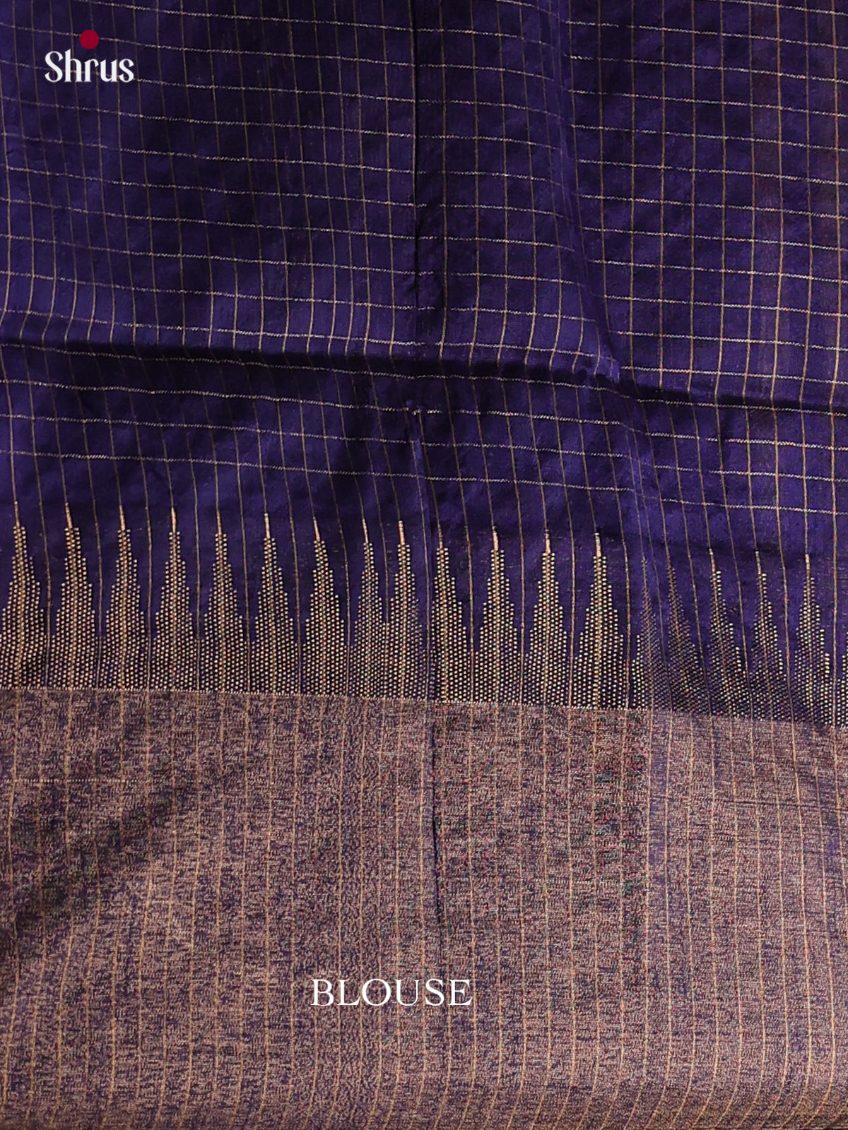 Red & Blue - Semi Rawsilk Saree - Shop on Shrus.com