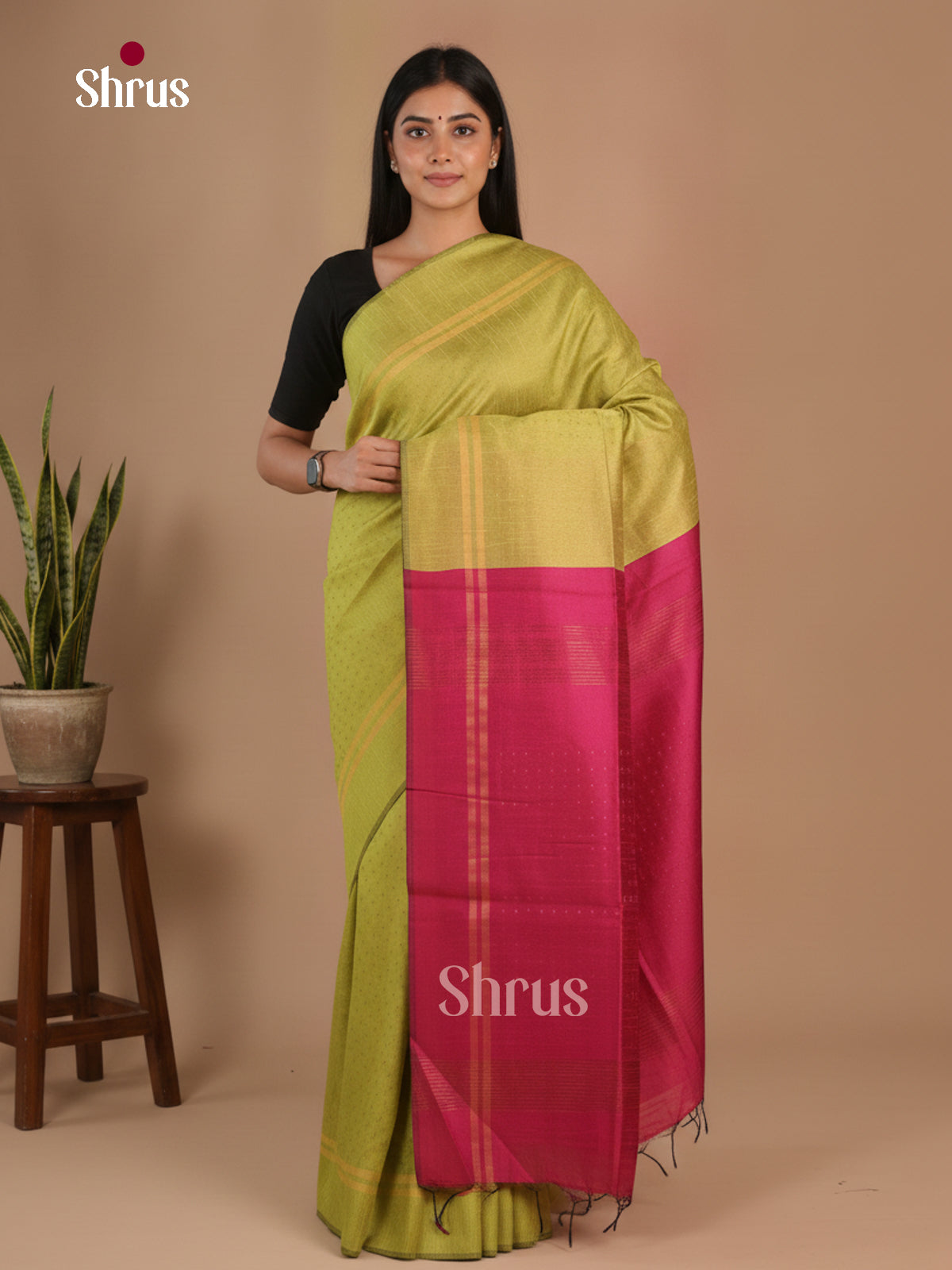 Semi Rawsilk Saree - EFS20326 - Shop on Shrus.com
