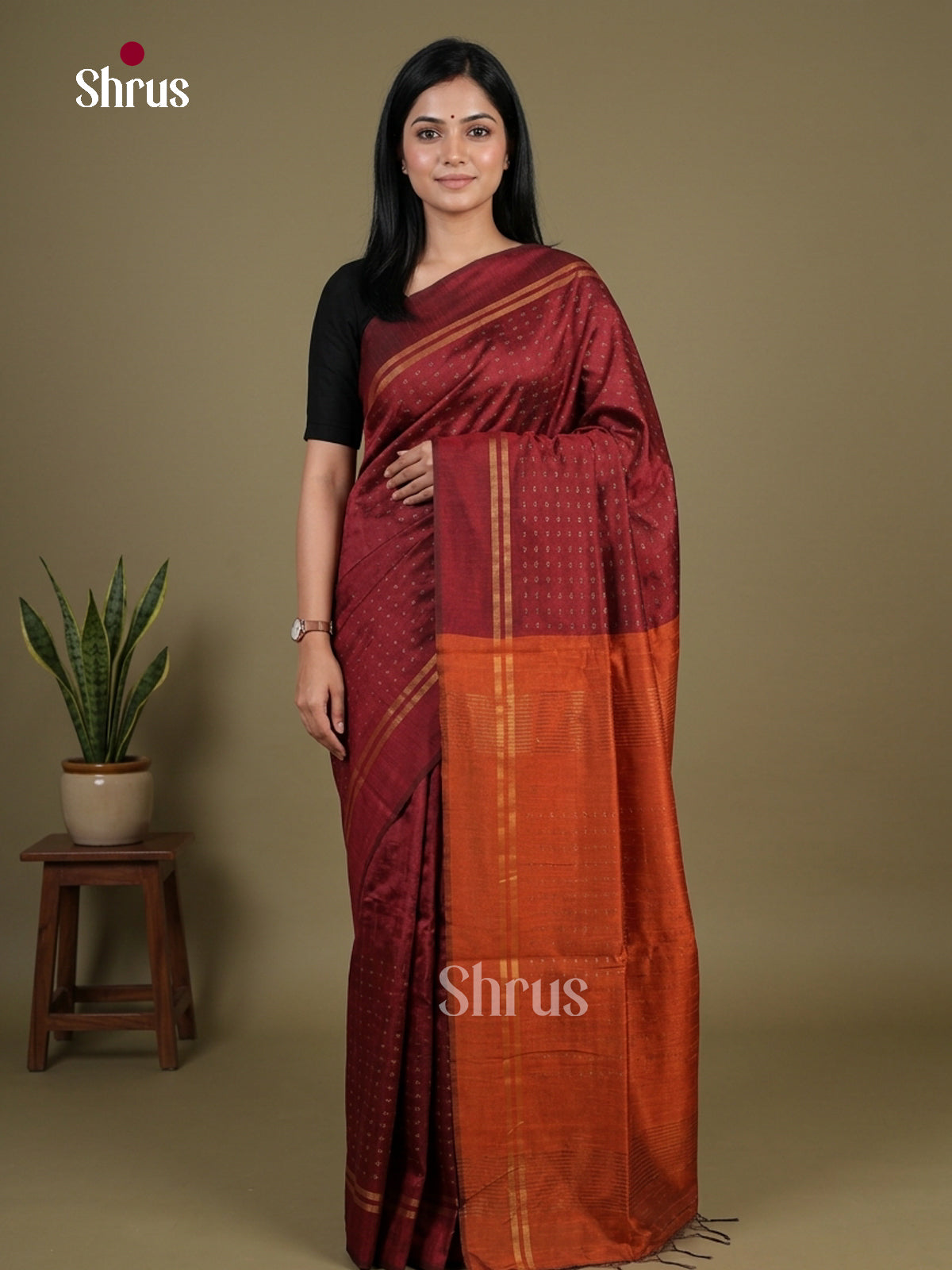 Semi Rawsilk Saree - EFS20327 - Shop on Shrus.com