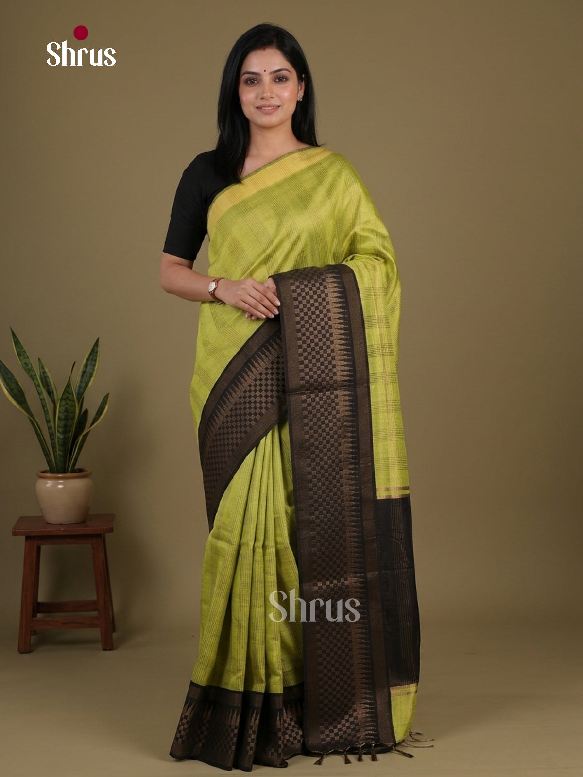 Semi Rawsilk Saree - EFS20338 - Shop on Shrus.com