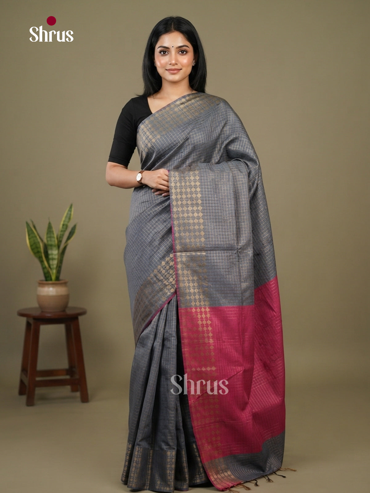 Semi Rawsilk Saree - EFS20373