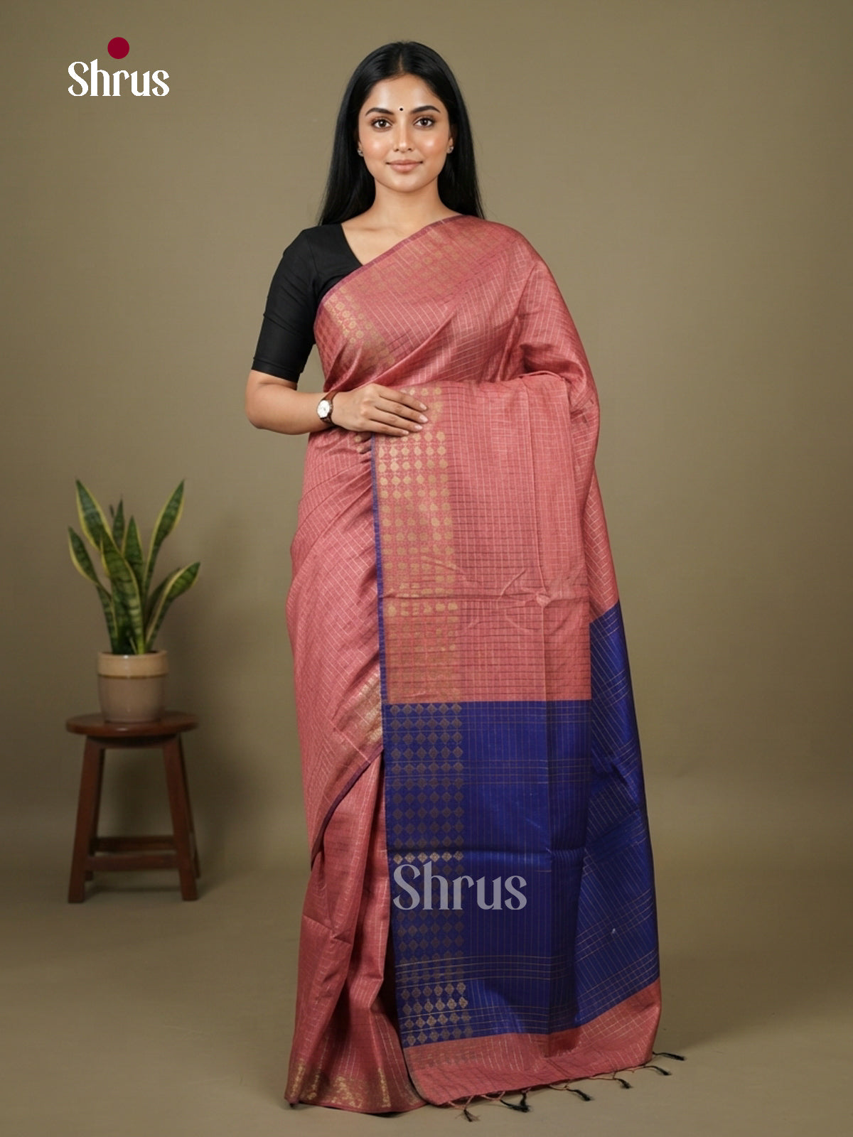 Semi Rawsilk Saree - EFS20384 - Shop on Shrus.com