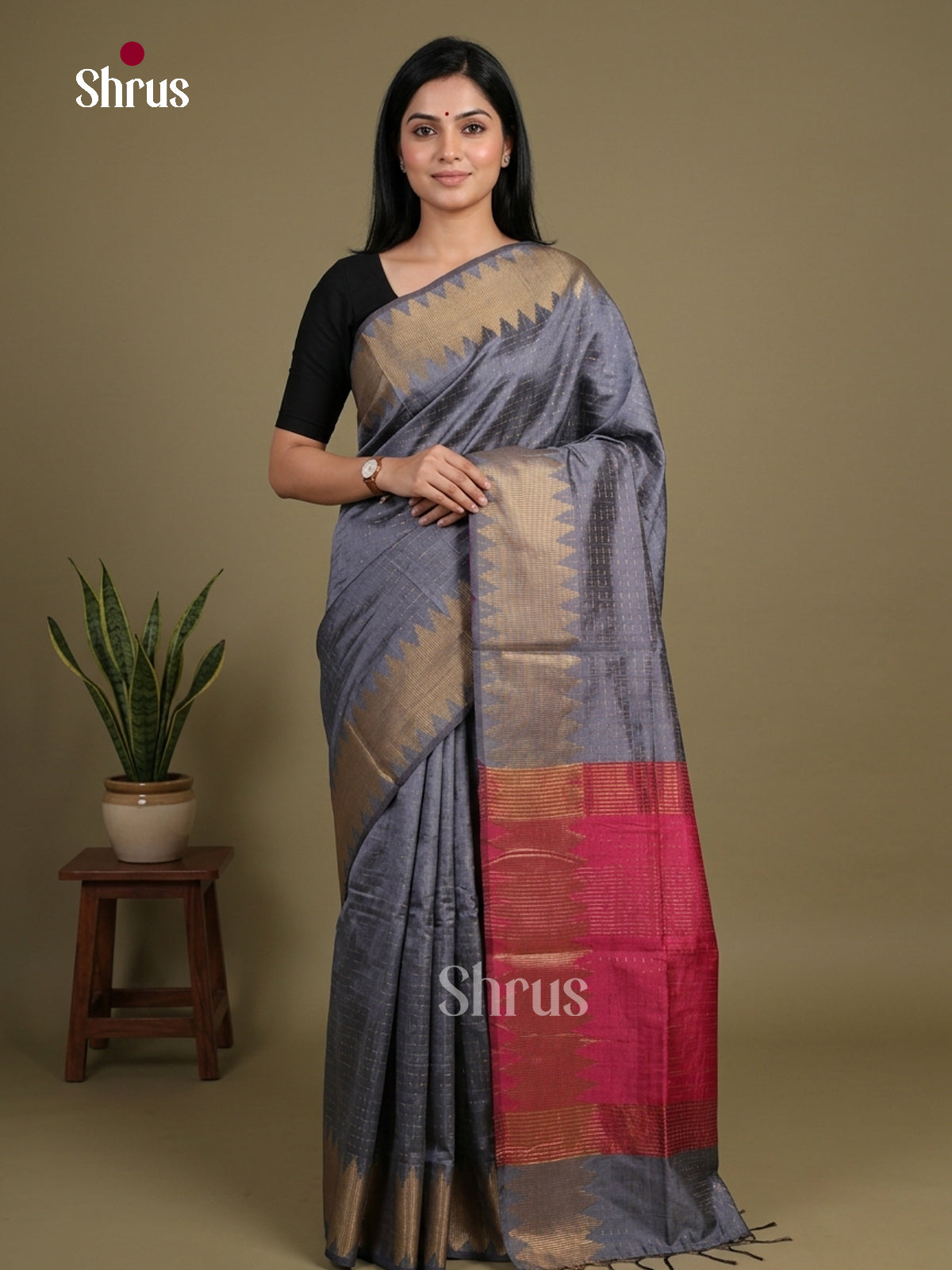 Semi Rawsilk Saree - EFS20400