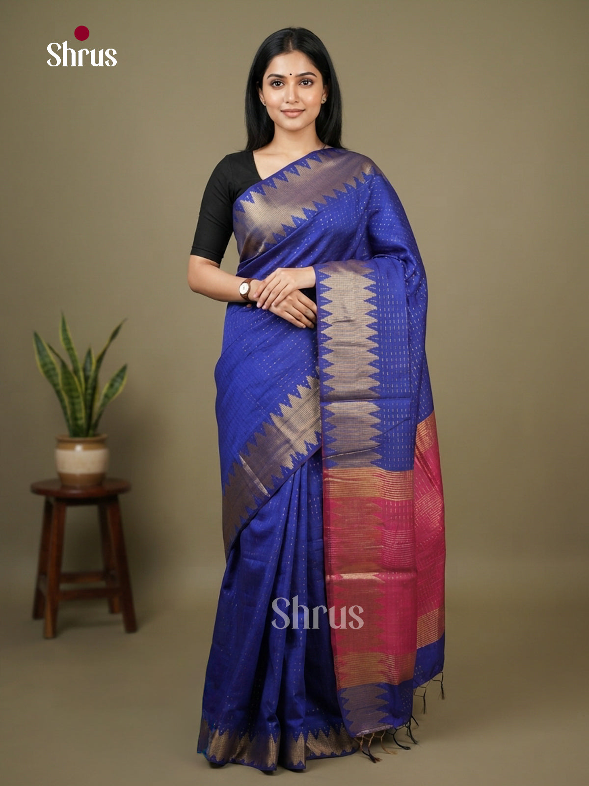 Semi Rawsilk Saree - EFS20405 - Shop on Shrus.com