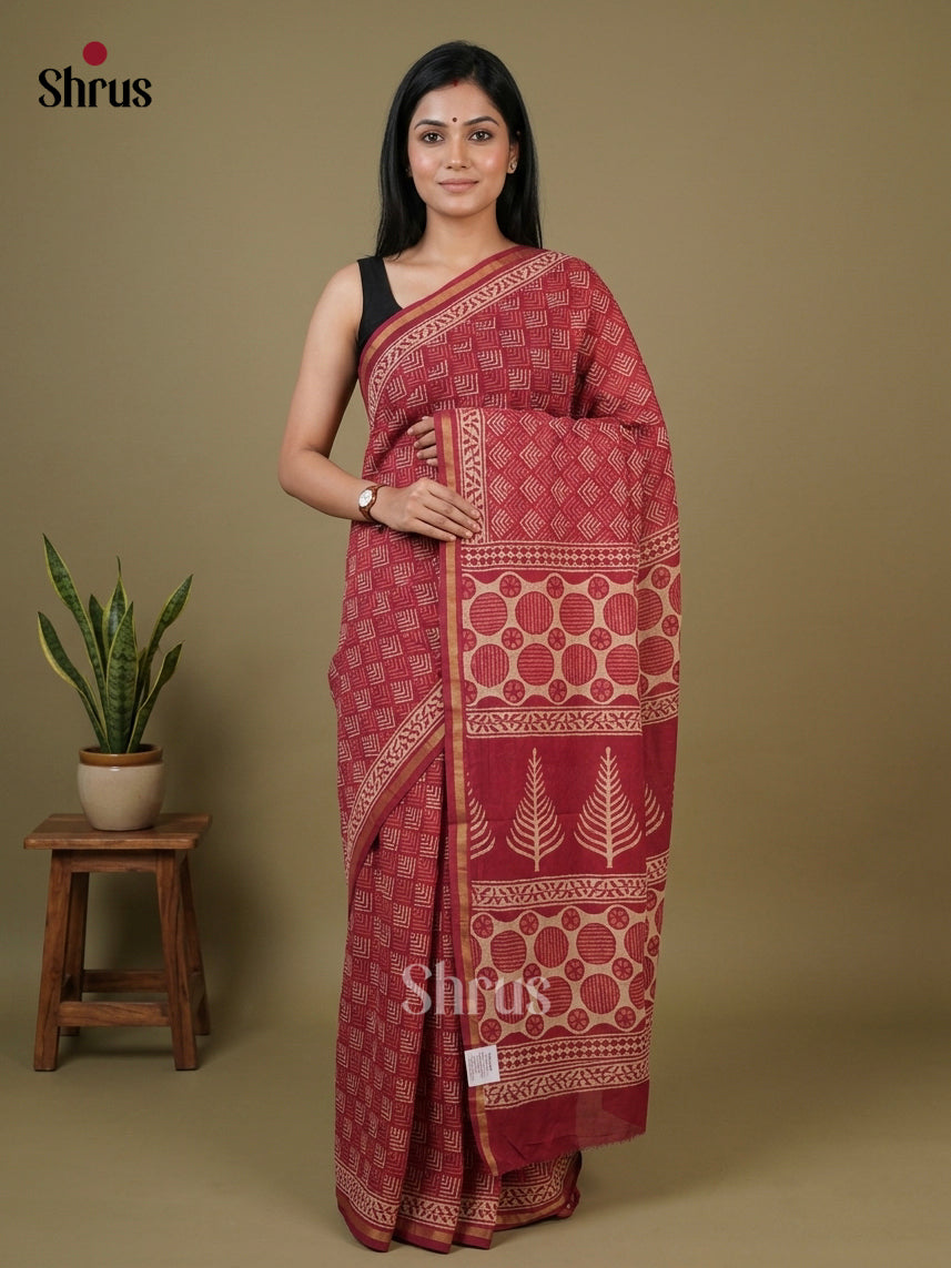 Chanderi Saree - EFS22148 - Shop on Shrus.com