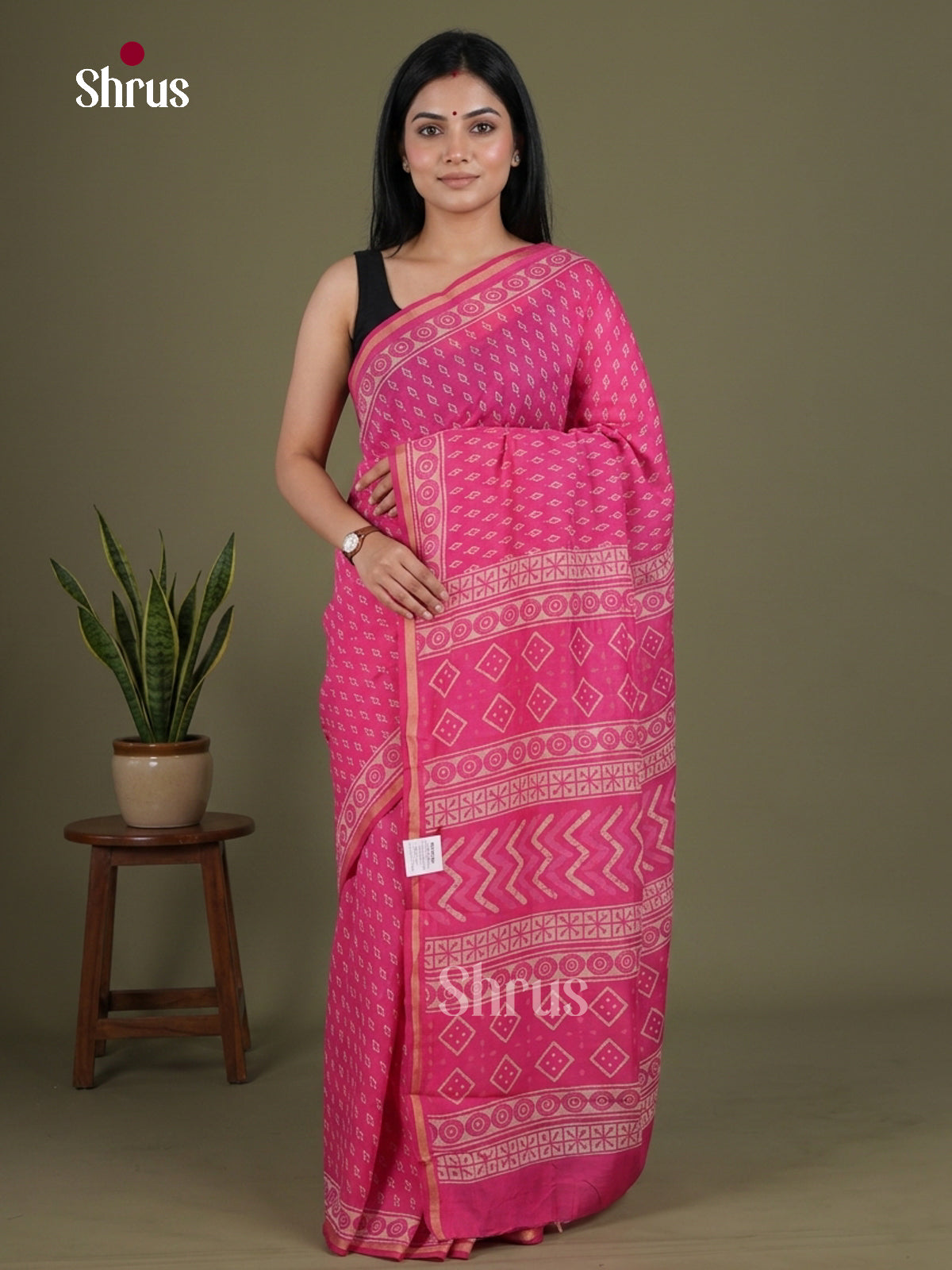 Chanderi Saree - EFS22168 - Shop on Shrus.com