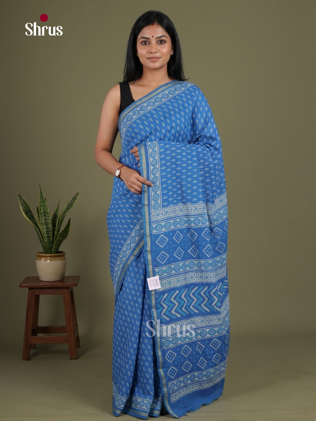 Chanderi Saree - EFS22170 - Shop on Shrus.com