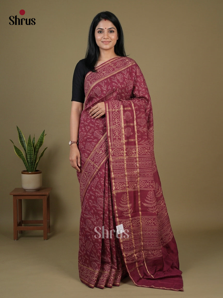 Chanderi Saree - EFS23058 - Shop on Shrus.com