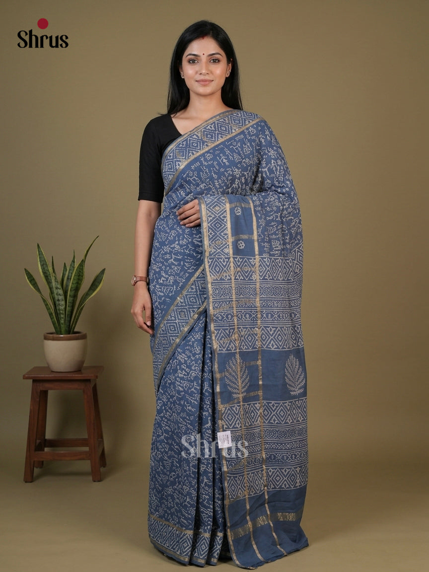 Chanderi Saree - EFS23072 - Shop on Shrus.com
