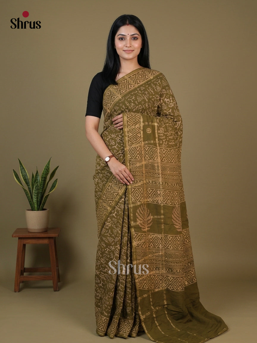 Chanderi Saree - EFS23074 - Shop on Shrus.com