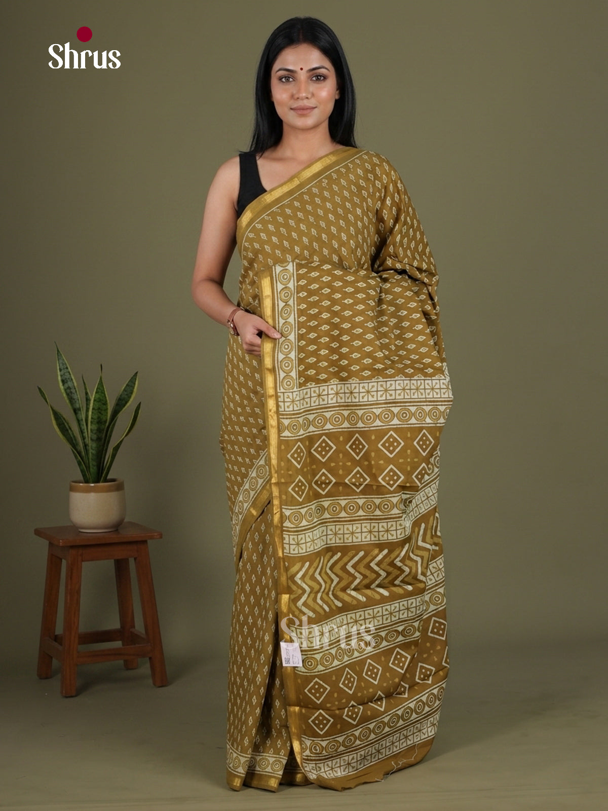 Chanderi Saree - EFS23156 - Shop on Shrus.com