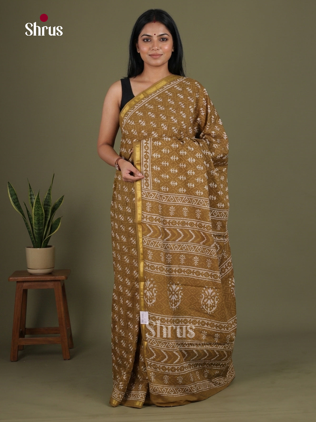 Chanderi Saree - EFS23157 - Shop on Shrus.com