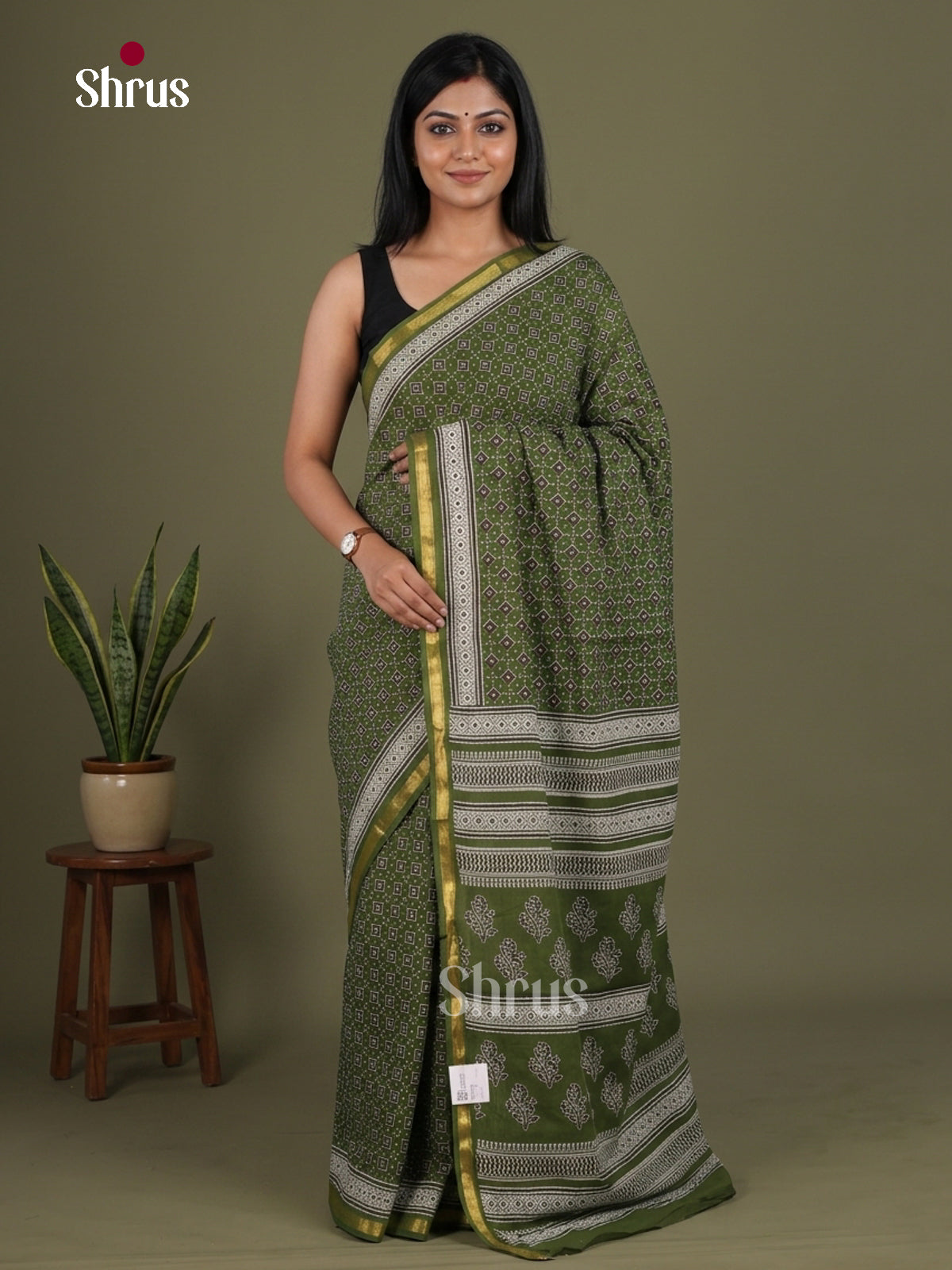 Chanderi Saree - EFS23175 - Shop on Shrus.com