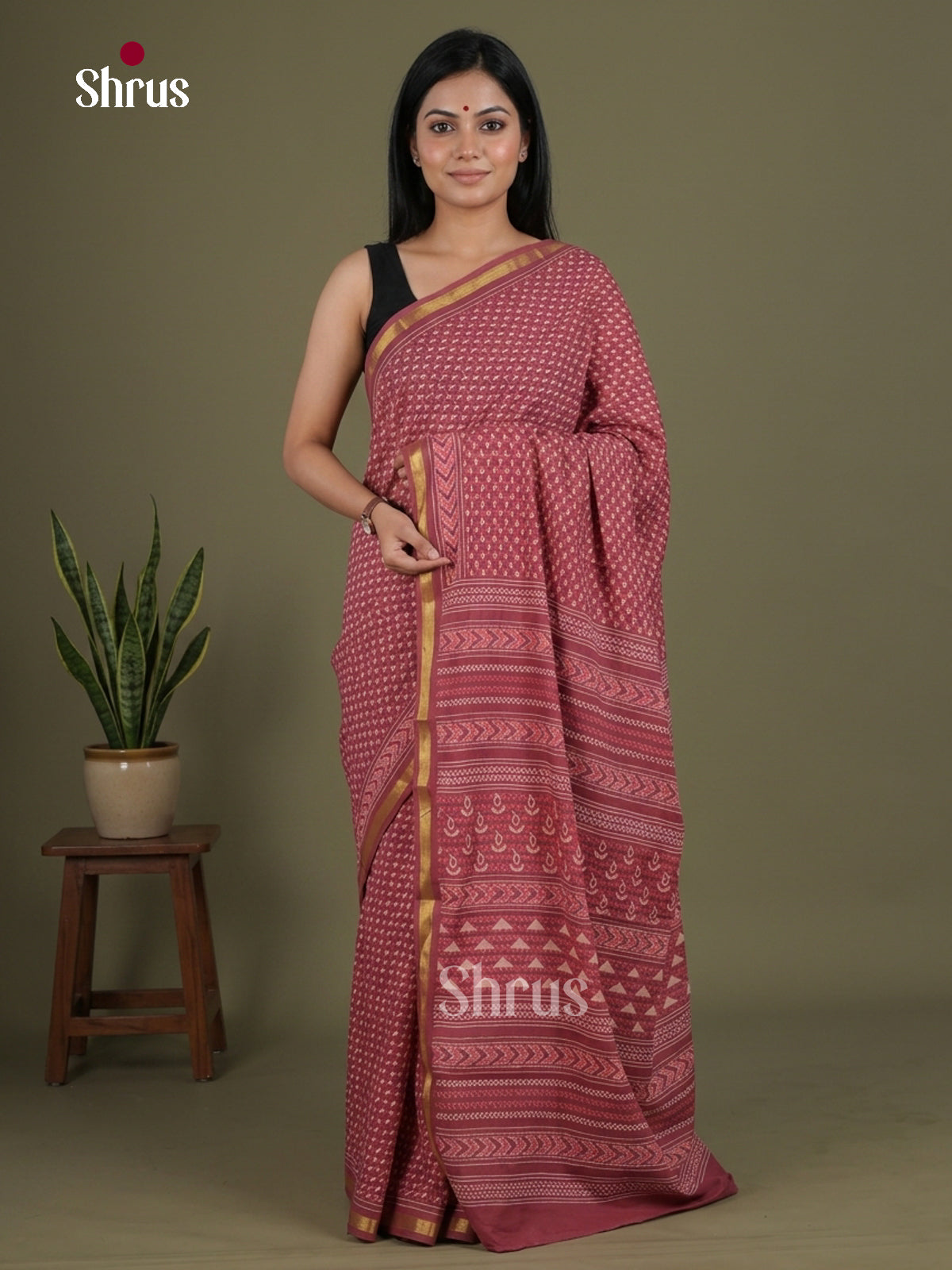 Chanderi Saree - EFS23186 - Shop on Shrus.com