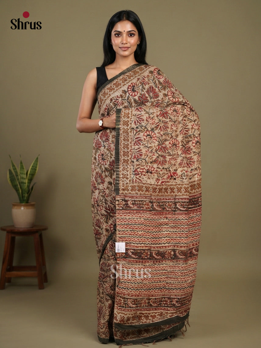 Chanderi Saree - EFS23257 - Shop on Shrus.com