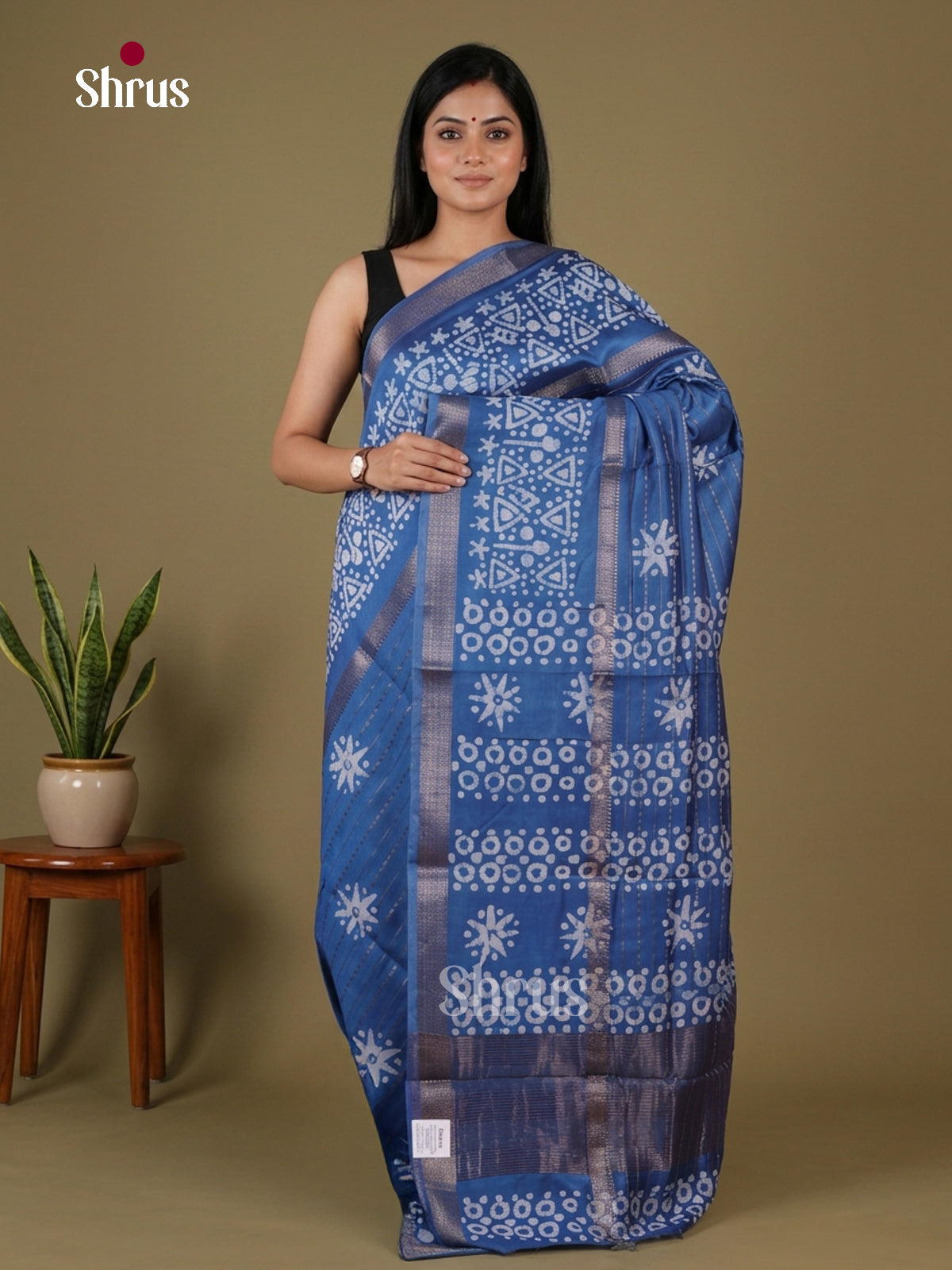 Chanderi Saree - EFS25007 - Shop on Shrus.com
