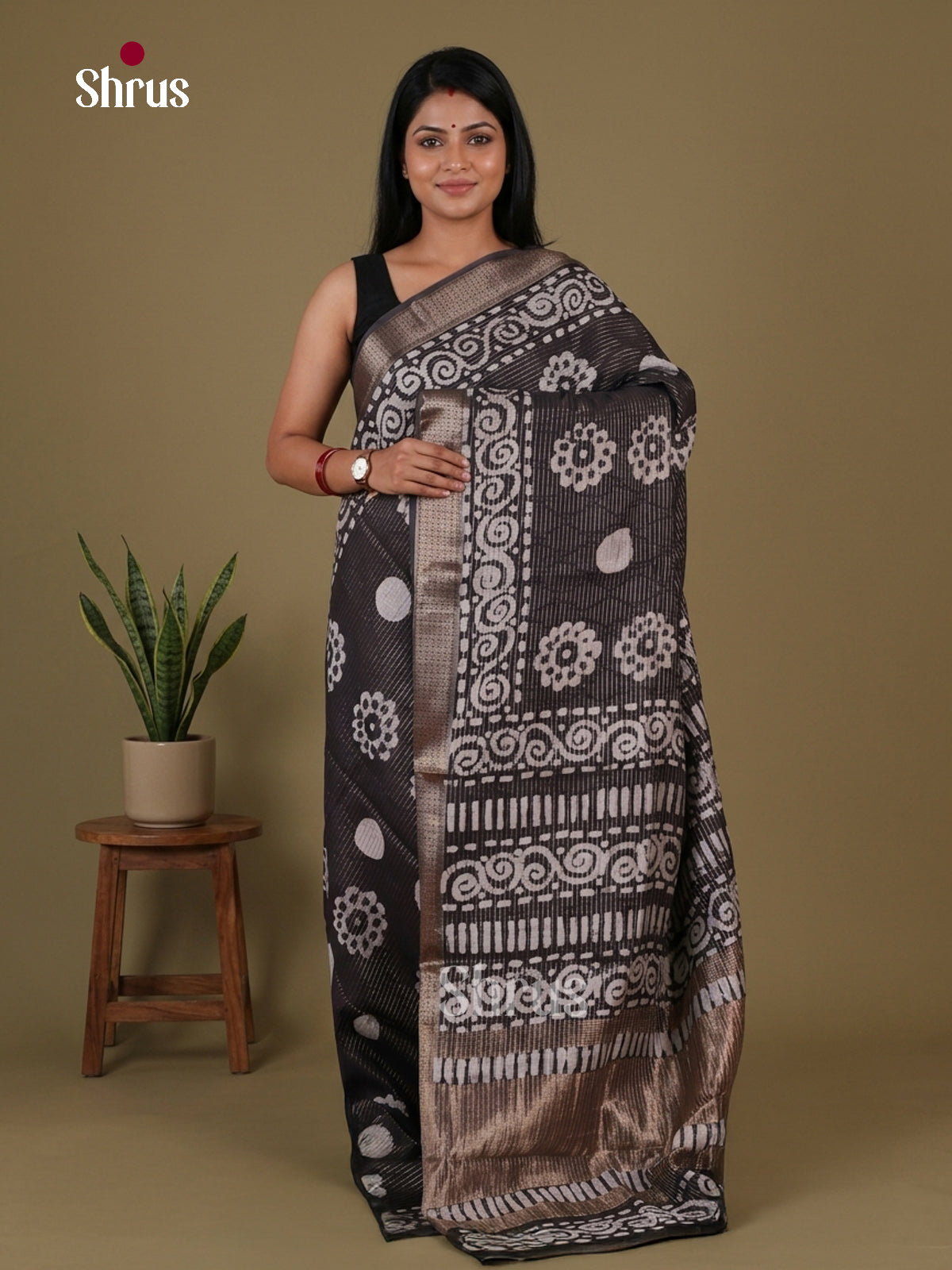 Chanderi Saree - EFS25013 - Shop on Shrus.com