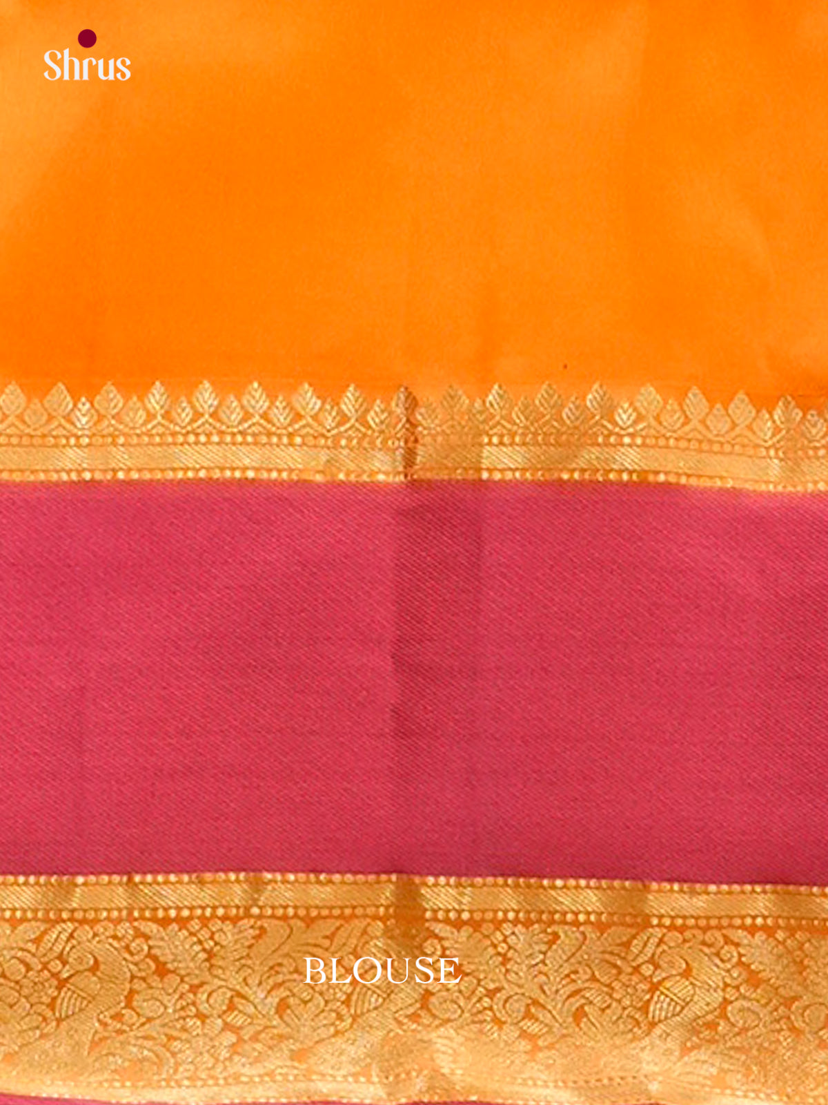 Black Soft Silk Saree with Peacock Buttas | Orange Contrast Border - Shop on Shrus.com